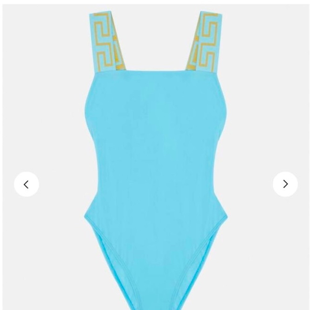 Worn once Versace baroque border swimsuit